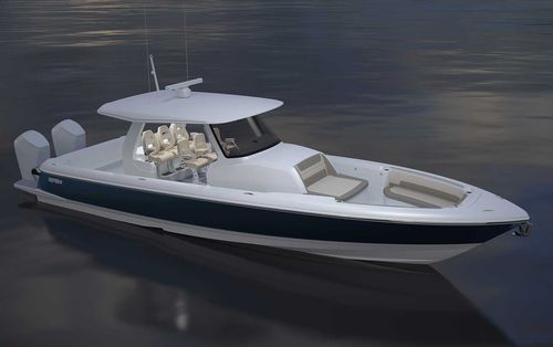 Cabinato fuoribordo - 427 NOMAD SE - Intrepid - bimotore / open / con console centrale