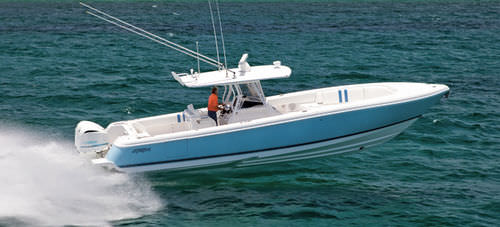 Barca open fuoribordo - 375 CC - Intrepid - bimotore / con carena a gradino / da pesca sportiva