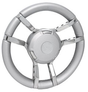 Volante per barca a motore in legno - GWSSSFL - Livorsi Marine - rivestito con vernice poliuretanica / design