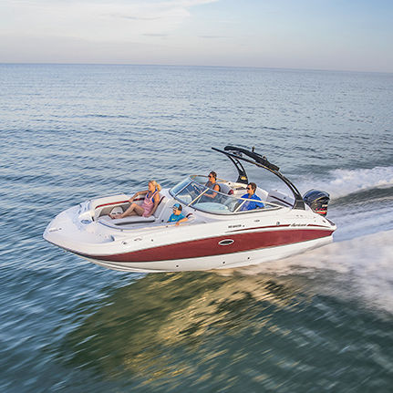 Deck boat fuoribordo - SD 2400 OB - Hurricane - con dual console / da wakeboard / da sci nautico