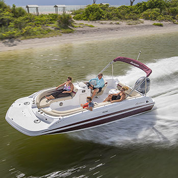 Deck boat fuoribordo - SS 201 OB - Hurricane - da wakeboard / max. 12 persone / con prendisole
