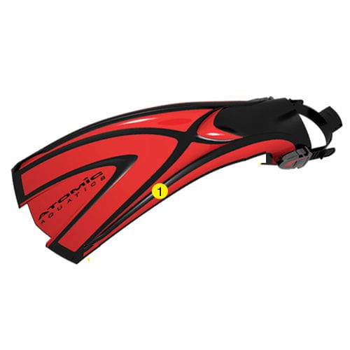 Pinne da immersione - X1 Blade - Atomic Aquatics - in gomma / regolabile