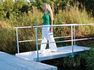 Passerella per pontile - GWA series - CONNECT-A-DOCK - in alluminio / con corrimano