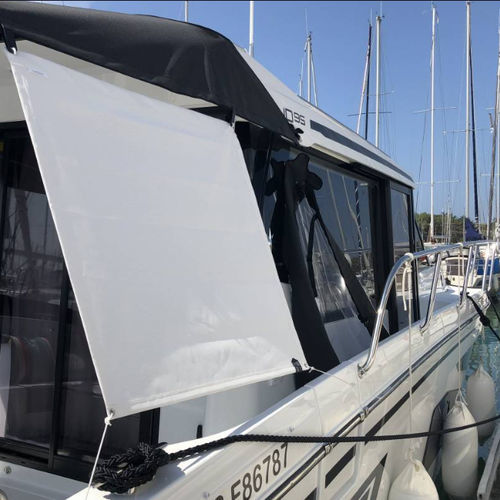 Cagnaro parasole per barca a vela - NVequipment - per cabina di pilotaggio / con struttura in acciaio inossidabile / bianco