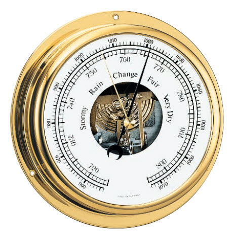 Barometro analogico - 111MS - Barigo - in ottone / bianco