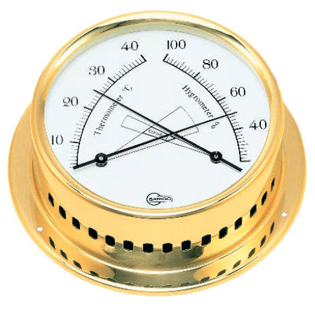 Termometro analogico - 984MS - Barigo - igrometro / confortometro / in ottone lucidato