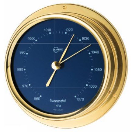 Barometro analogico - 184MSBL - Barigo - in ottone / blu