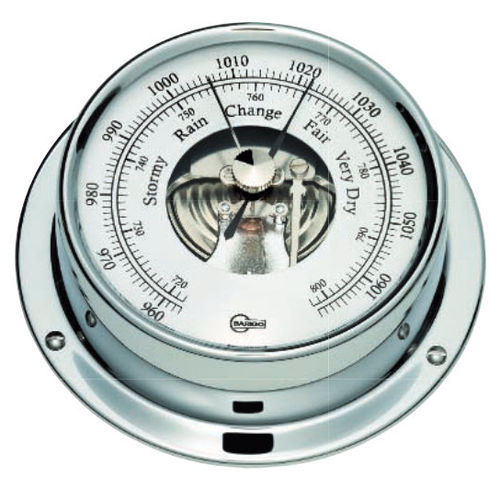 Barometro E Igrometro Analogico In Metallo Bianco Argento - Misuratore Temperatura E Umidità Per Interni/Esterni, Da Parete O Tavolo