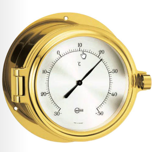 Termometro analogico - 1489MS - Barigo - in ottone lucidato / °C / marino