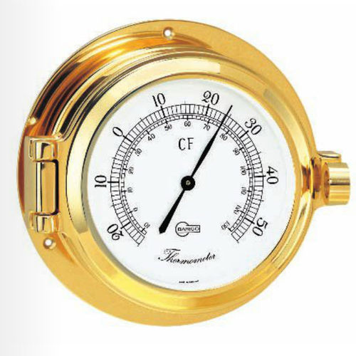 Termometro analogico - 1329MS - Barigo - in ottone lucidato / °C / °F