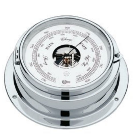 Barometro analogico - 1613CR - Barigo - in cromo / bianco