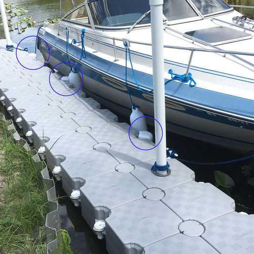 Parabordo per pontile - C03-000008 - CANDOCK - bianco / in PEHD