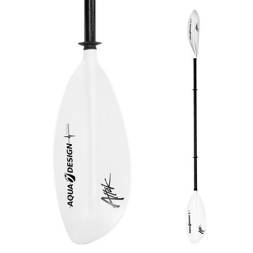 Pagaia per kayak - ATTAK FIBRE 1 - AQUADESIGN - da turismo / asimmetrica / doppia