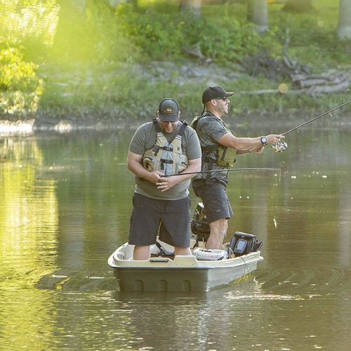 Jon boat fuoribordo - INTRUDER 12 - Pelican International - open / per la pesca / max. 2 persone