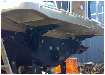 Piattaforma elevatrice - EZB-430 series - Ezberci Marine - per barca / in acciaio inossidabile / per specchio di poppa