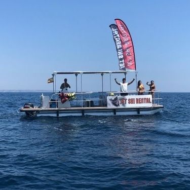 Pontoon boat fuoribordo - M800 - MOGGARO ALUMINIUM YACHTS - da sci nautico / sportivo / in alluminio