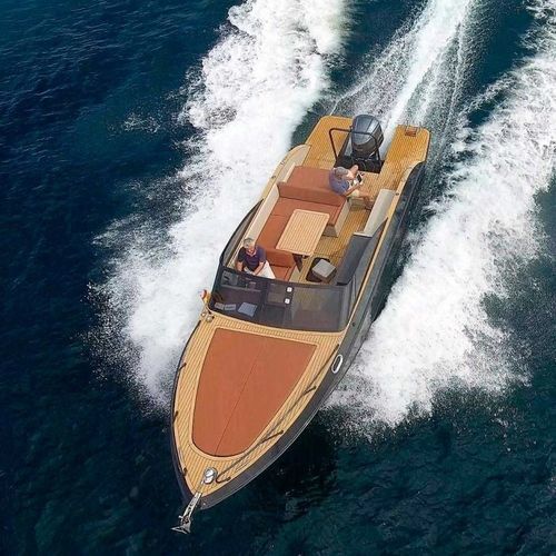 Barca open fuoribordo - M800 J - MOGGARO ALUMINIUM YACHTS - max. 12 persone / con cabina / con prendisole