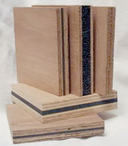 Pannello sandwich per isolamento acustico - Soundown Corporation - in gomma / in legno