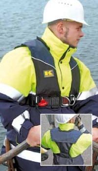 Giubbotto di salvataggio autogonfiabile - 275-AHR-BG - Kadematic - 275 N / unisex / con imbracatura di sicurezza
