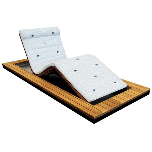 Sedia a sdraio per yacht - 6300/12 - Opacmare - elettrica / a incasso / in teak
