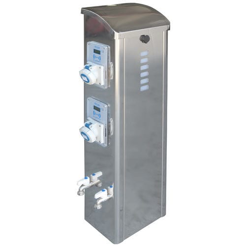 Colonnina con illuminazione incorporata - S1000-L - Plus Marine - di distribuzione elettrica / di distribuzione di acqua / per pontile