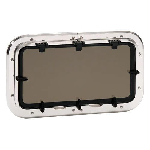 Oblò rettangolare - 2 series - Pompanette - per barca / apribile / con angoli arrotondati