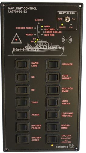 Pannello di comando e controllo per nave - Retronic - per yacht / di fanale di navigazione