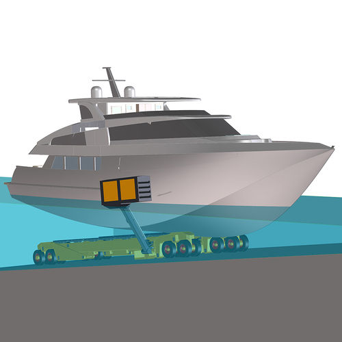 Carrello di movimentazione pesante - SST160E - ROODBERG - di varo / per barca / per cantiere navale