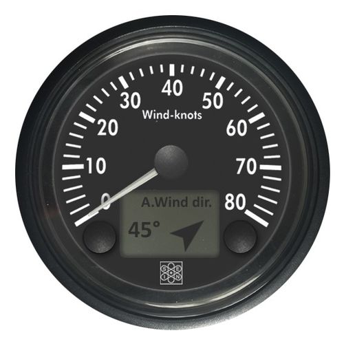 Indicatore per barca - VSG12x16/N - San Giorgio S.E.I.N srl - anemometro / analogico / nero