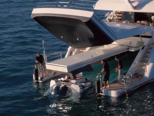 Gruetta per yacht - ST - Sanguineti Chiavari produzione articoli nautici s. - manuale / motorizzata / telescopica