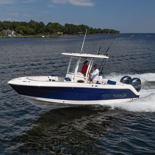 Barca open fuoribordo - R242 - Robalo - bimotore / con console centrale / da pesca sportiva