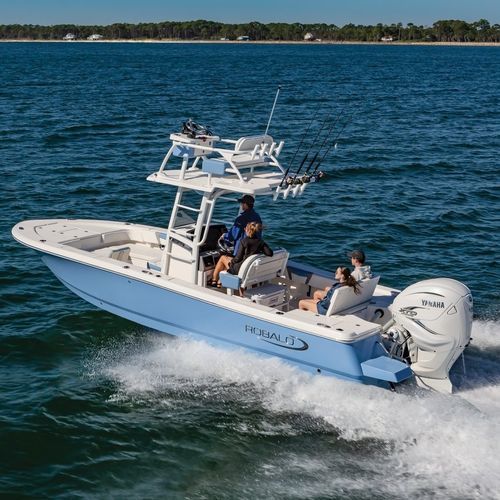 Bay boat fuoribordo - 266 CAYMAN SD - Robalo - con console centrale / open / con fly