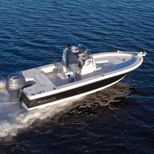 Bay boat fuoribordo - 226 CAYMAN - Robalo - con console centrale / da pesca sportiva / max. 8 persone