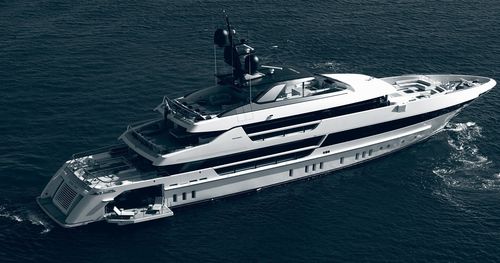 Mega-yacht da crociera - R.M.F. - Cantieri Navali San Lorenzo - raised pilothouse / in acciaio / con piscina