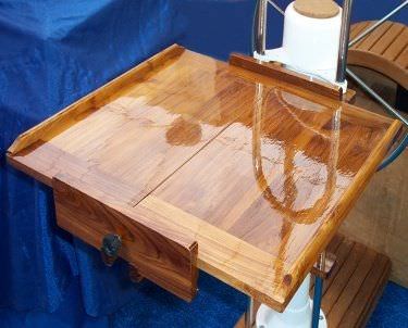 Tavolo per pozzetto pieghevole - Hingeless Leaf - TeakFlex - in teak