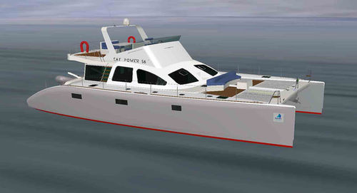 Motor-yacht catamarano - CAT POWER 56' - Tournier Marine - da crociera / con fly / con 3 cabine