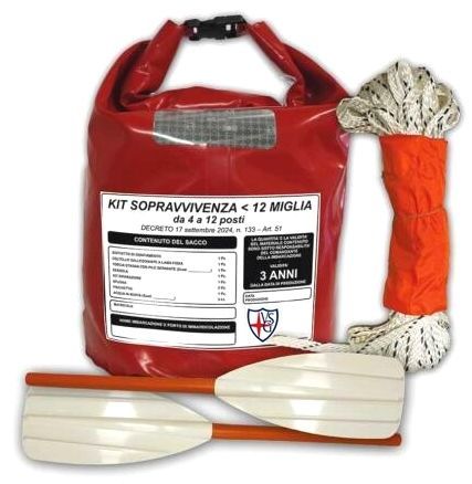 Kit di emergenza per barche : navigazione costiera (luci manuali, fumogeni manuali, razzo di segnalazione) - 47110 - Veleria San Giorgio