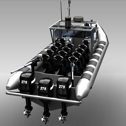 Barca professionale patrol boat - MR-1050 ASSAULT - Madera Ribs - fuoribordo / gommone semirigido