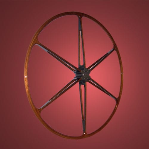 Ruota del timone per barca a vela - ELEGANCE - TCE-Engineering - in carbonio / in teak