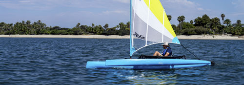 Kayak sit-on-top - Mirage Adventure Island - Hobie Kayak - per adulto / monoposto / trimarano
