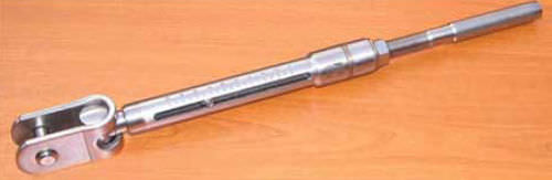 Arridatoio a cassa aperta - 16XX - Garelli - con forcella articolata / crimpabile / per sartiame in tondino