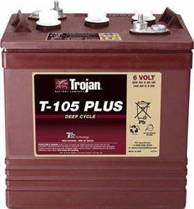 Batteria marina - T-105 PLUS - Trojan Battery Company - 6 V / piombo / deep cycle
