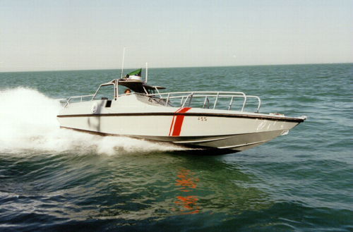 Barca professionale patrol boat - Cougar Enforcer 40 - Griffon Hoverwork - entrobordo a idrogetto / diesel