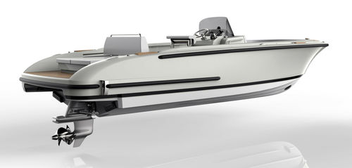 Tender per yacht entrobordo - VENETIAN - Hodgdon Yachts - open / con console centrale / limousine