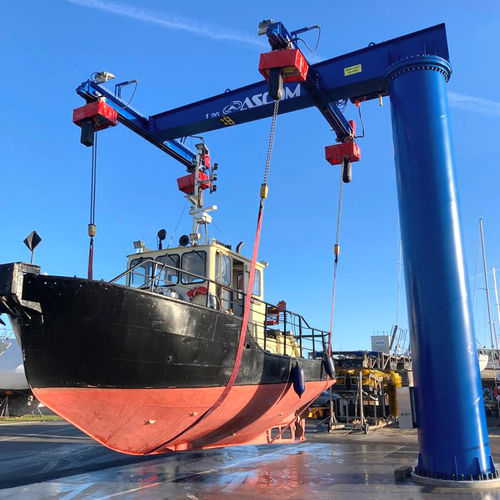 Gru per cantiere navale - JIB 20 - 4 HOISTS - ASCOM - per marina / per carico pesante / con braccio