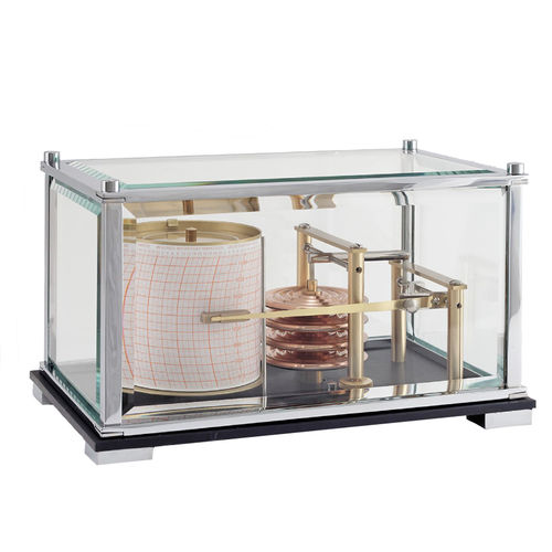 Barografo analogico - COMPACT CHROME PLATED VERSION - NAUDET - in cromo