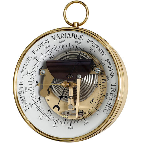 Barometro analogico - 1/17B  - NAUDET - in ottone / bianco