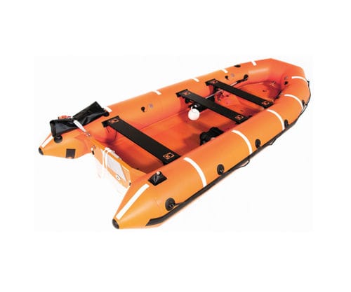 Barca professionale nave di ricerca e salvataggio - RIBO 450 - Survitec - fuoribordo / semirigida / autoraddrizzante