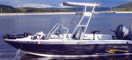 Tendalino parasole per barca - FISHING  - Atlantic Towers - per timoniere / con struttura in alluminio / rigido