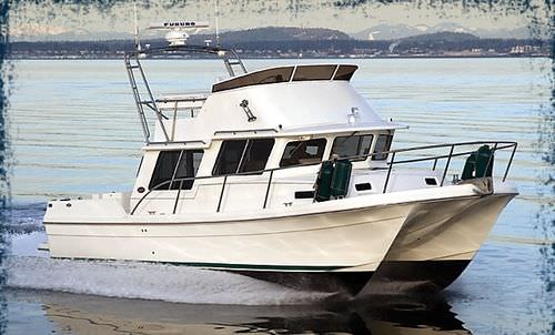 Cabinato catamarano - PACIFIC 3200 - Sea Sport, Inc - entrobordo / con fly / con 6 cuccette